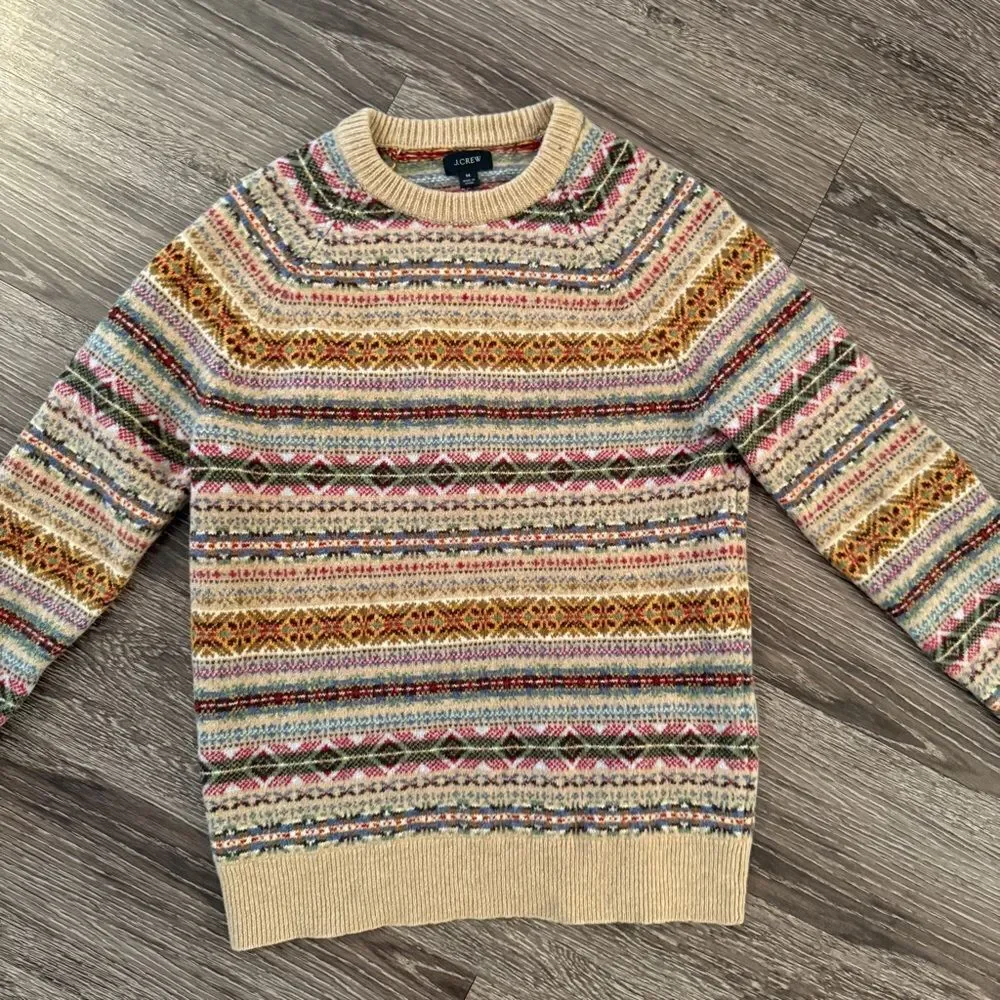 J. Crew Fair Isle sweater in lambswool blend